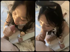 Thỏ con nứng lồn thích liếm cu to